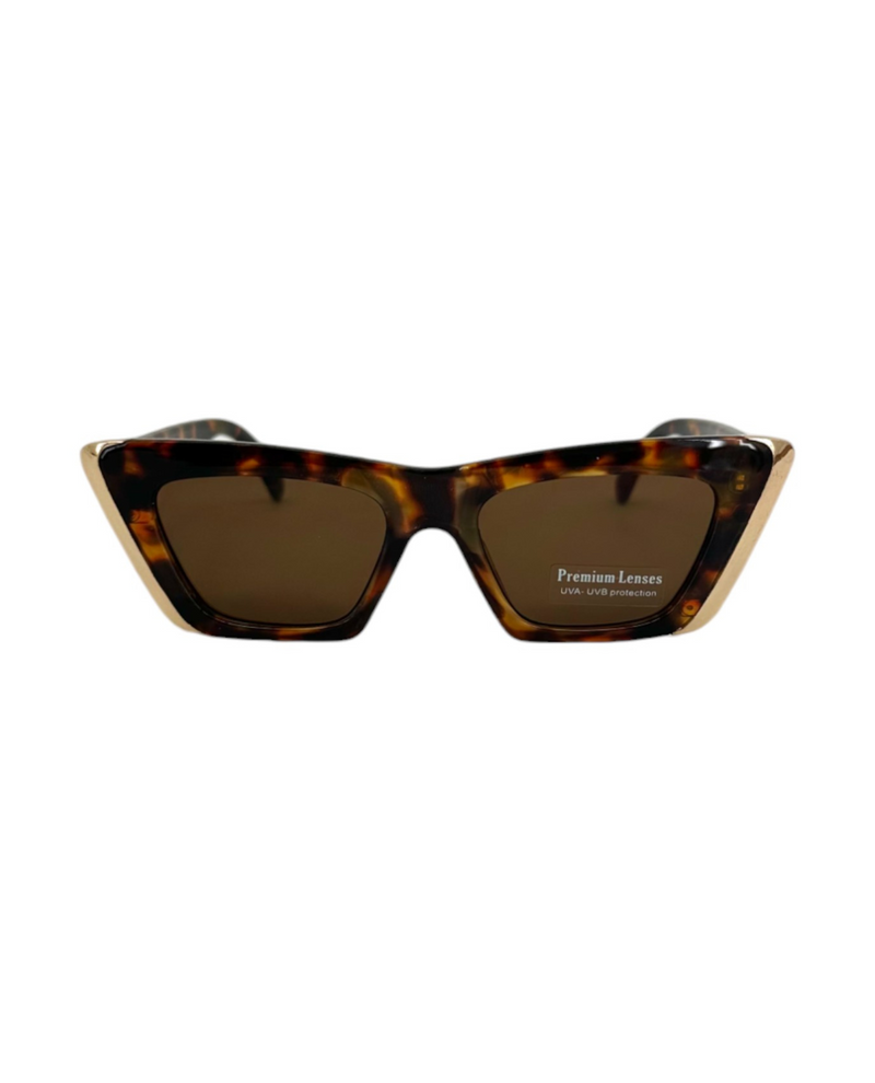 5711 MODERN CATEYE SUNGLASS, BROWN