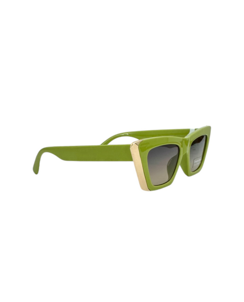 5711 MODERN CATEYE SUNGLASS, GREEN