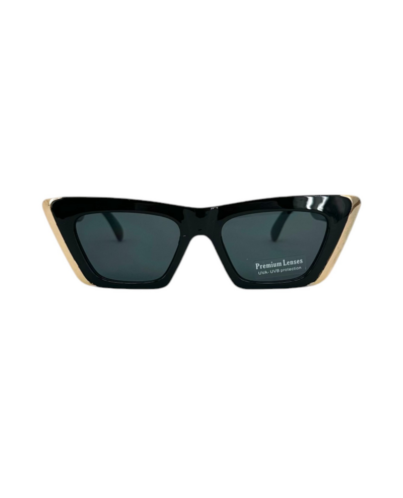 5711 MODERN CATEYE SUNGLASS, BLACK