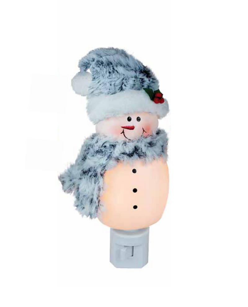 STONY CREEK GREY BEANIE SNOWMAN NIGHT LIGHT SSX4225