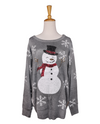 74424-FESTIVE SNOWMAN SEQUIN SWEATER