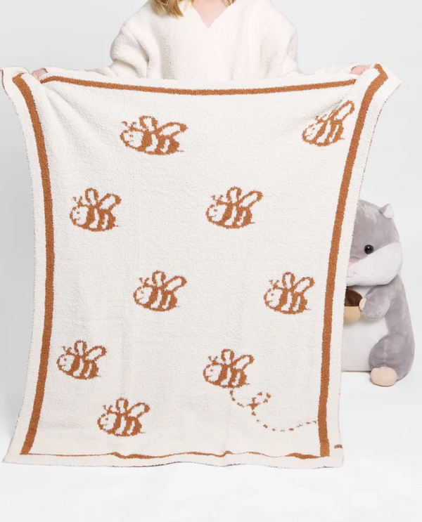 JCL1052 COMFYLUXE BEES KIDS COZY BLANKET