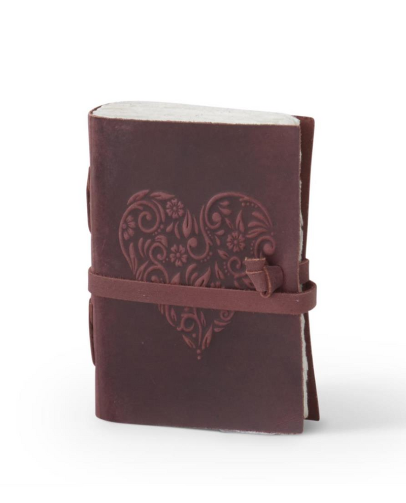 JOURNAL 19028A LEATHER HEART EMBOSSED