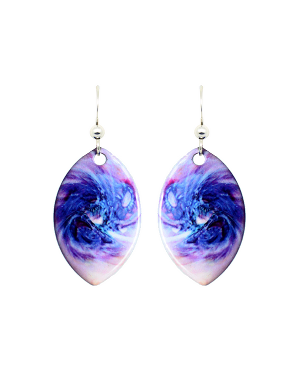 D'EARS 1788 INDIGO STORM SILVER WIRE EARRINGS