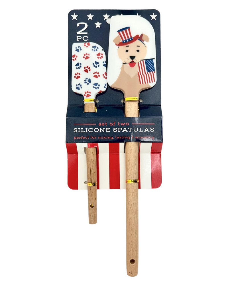 AMERICANA 2 PACK WOODEN SPATULAS, DOG