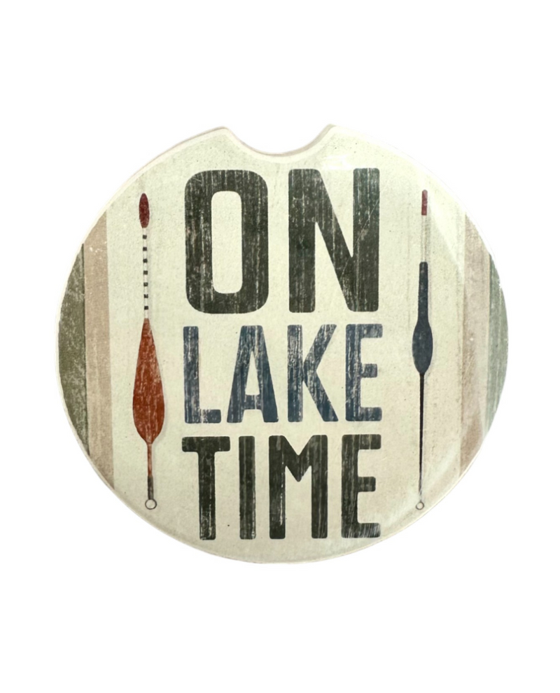 ABSORBANT STONE CAR COASTER Made in USA, ON LAKE TIME