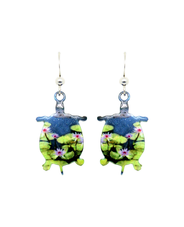 D'EARS 2026 WATER LILIES TURTLE EARRINGS