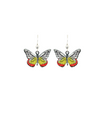 D'EARS 2293 BUTTERFLY JEZEBEL SILVER WIRE EARRINGS