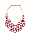 TAGUA LC1652 SANDRA NECKLACE FUCHSIA/CAFE/BLCK