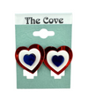 AMERICANA HEART POST EARRING GE5224US