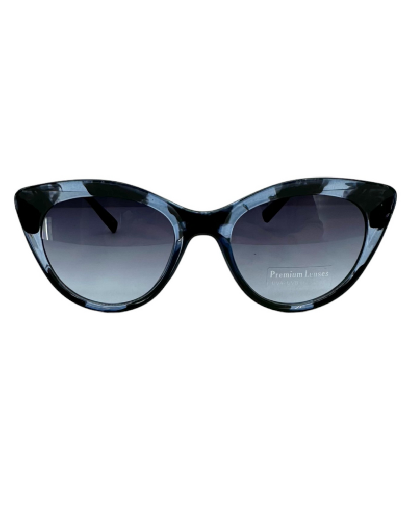 5649 CATEYE SUNGLASS, BLUE BLACK