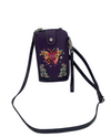 2061W205 BUTTERFLY CELL PHONE CROSSBODY BAG, PURPLE