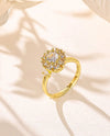 gold flower spinner ring