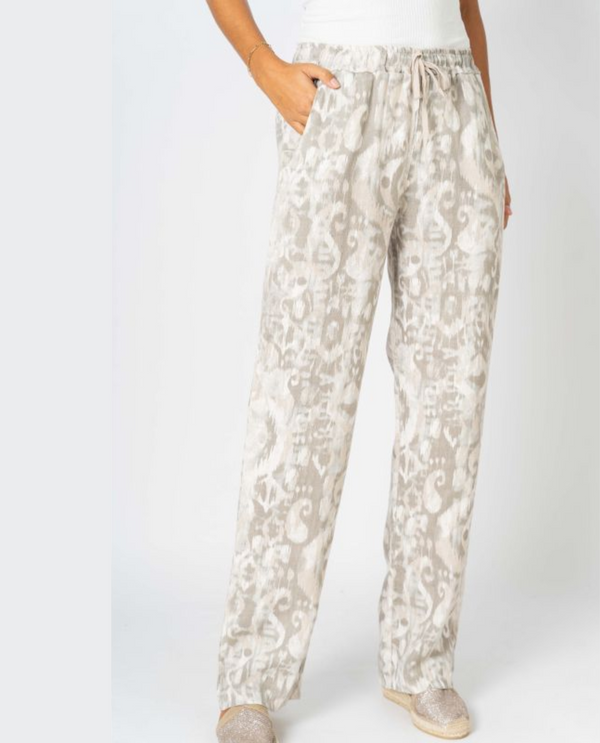 MADE IN ITALY 2097/3171 PRINT LINEN PANT