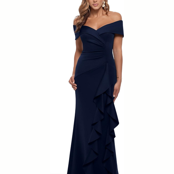 XSCAPE WOMENS OFF SHOULDER DRESS