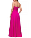 XSCAPE 7644X SATIN STRAPLESS RUFFLE GOWN FUCHSIA BACK