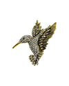 Y24084-B CRYSTAL HUMMINGBIRD  BROOCH