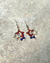 Y304898 RWB STAR DANGLE EARRING