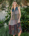 YOUNG THREADS JK44507 BOHO MAXI DUSTER WITH HOODIE LATTE