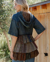 YOUNG THREADS TP45320 HOODED DENIM SHIRT WITH RUFFLES back