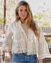 YOUNG THREADS TP56320 BOHO ARTISAN LACE SHRUG natural