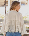 YOUNG THREADS TP56320 BOHO ARTISAN LACE SHRUG natural back