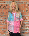 AZI Z12828 SPARKLE SHORT SLEEVE TUNIC MULTI