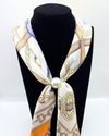 ZOEY MAGNETIC PEARL SCARF BROWN BUCKLE