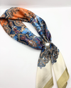 ZOEY MAGNETIC PEARL SCARF ORANGE PAISLEY