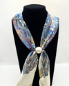 ZOEY MAGNETIC PEARL SCARF ORANGE PAISLEY