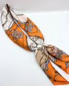 ZOEY MAGNETIC PEARL SCARF ORANGE TASSLE