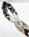 ZOEY MAGNETIC PEARL SCARF BLACK CREST