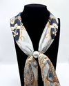 ZOEY MAGNETIC PEARL SCARF BLACK CREST