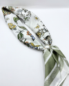 ZOEY MAGNETIC PEARL SCARF OLIVE BUTTERFLY