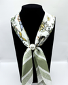 ZOEY MAGNETIC PEARL SCARF OLIVE BUTTERFLY