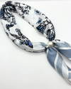ZOEY MAGNETIC PEARL SCARF BLUE FLORAL