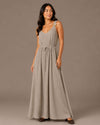 ZY-3667 BUTTERFLY STRAP MAXI DRESS beige