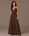 ZY-3667 BUTTERFLY STRAP MAXI DRESS brown