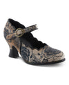 L'ARTISTE ADODORA PRINT VINTAGE STYLE SHOE NAVY MULTI