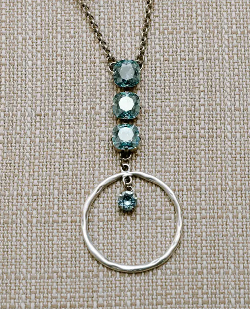 RACHEL MARIE DESIGNS LAVERNE NECKLACE AQUA CHAMPAGNE