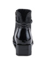 AZURA SHELBI PATENT HEEL & TOE ANKLE BOOT BLACK
