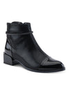 AZURA SHELBI PATENT HEEL & TOE ANKLE BOOT BLACK