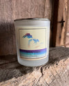 TRUE NORTH MICHIGAN 10 OZ FROSTED CANDLE GREAT LAKES BEACHES