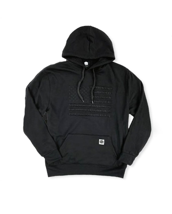 716300CL MEN'S FLAG HOODED SWEATSHIRT BLACK/BLACK