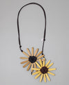 SYLCA BP21N16 AMAYA DOUBLE FLOWER NECKLACE YELLOW