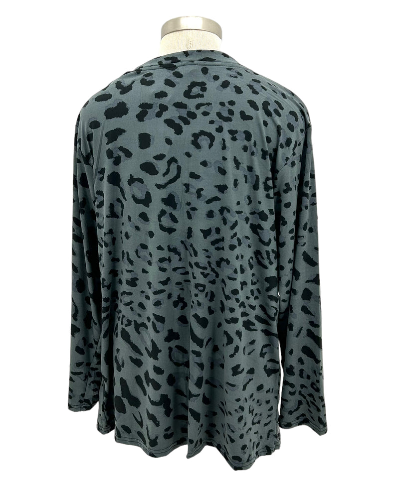 CHEROKEE CKL3103 3 PIECE SLEEPWEAR SET BLACK LEOPARD