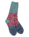 WORLD'S SOFTEST WRAGGCRW COLOR BLOCK SOCK cranberry