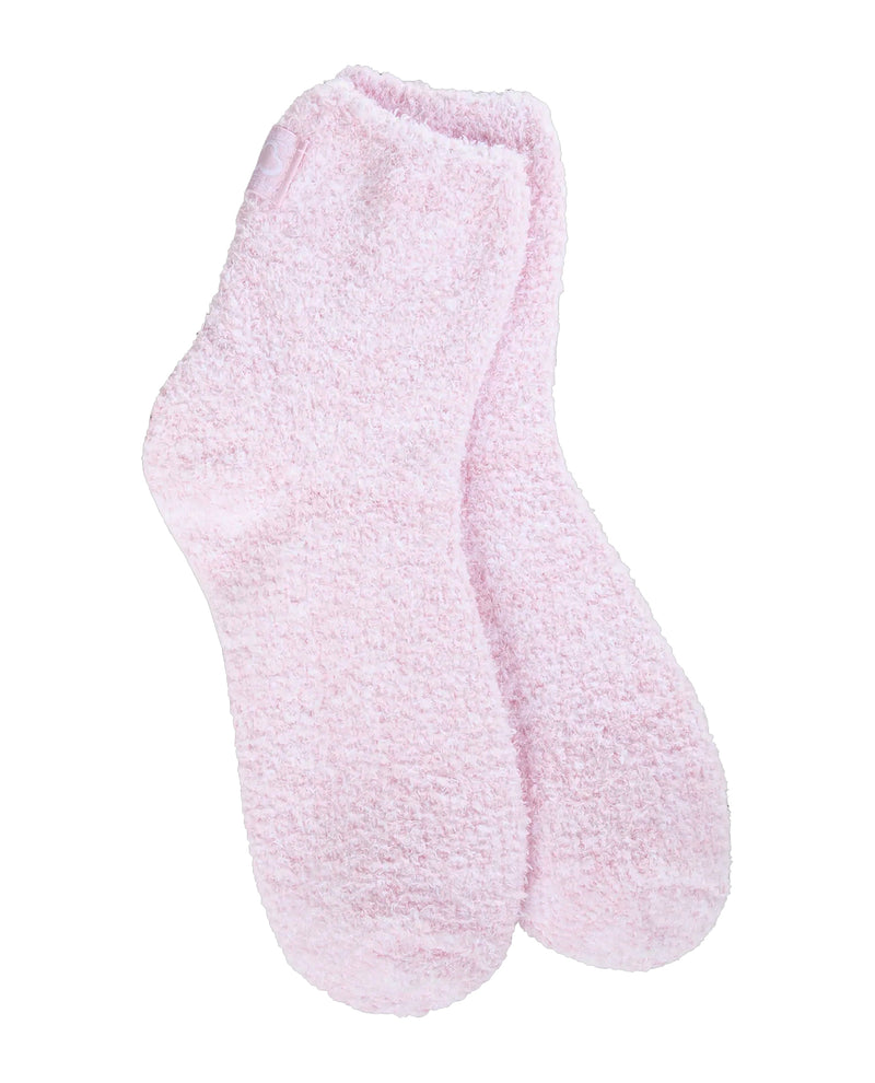 WORLD'S SOFTEST SOCKS W2441 COZY QUARTER WITH GRIPPER ORCHID PINK