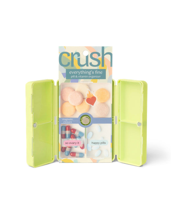 CRPC24 CRUSH EVERYTHING'S FINE PILL/VITAMIN CASE LIME