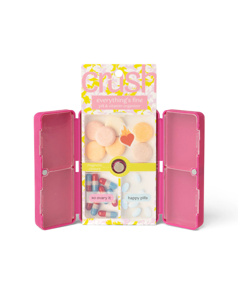 CRPC24 CRUSH EVERYTHING'S FINE PILL/VITAMIN CASE PINK